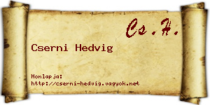 Cserni Hedvig névjegykártya